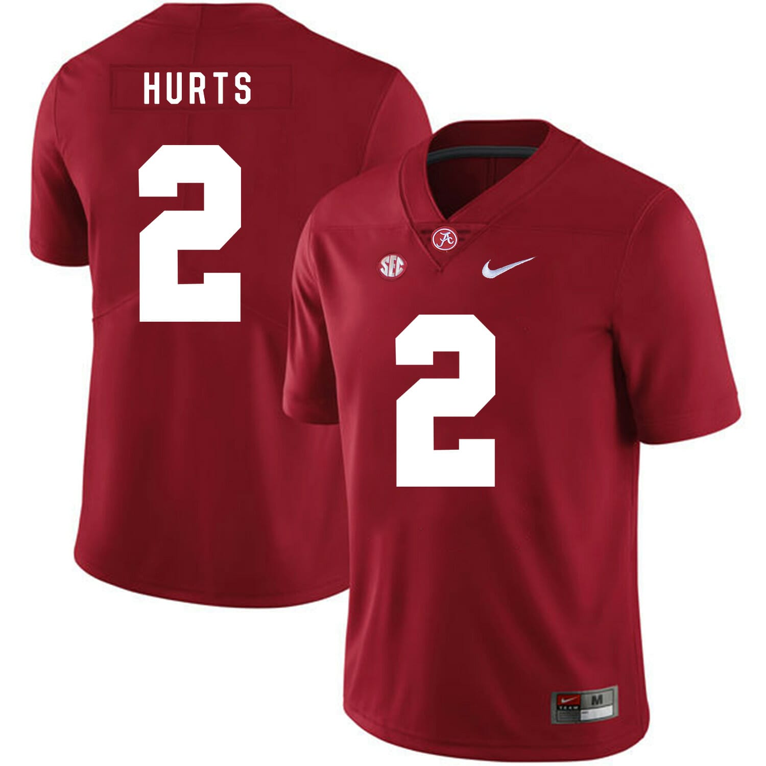 Alabama Crimson Tide #2 Jalen Hurts College Football Jersey Red - Malcom  Terry