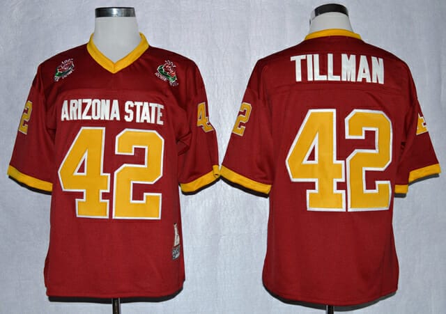 Arizona State Sun Devils #42 Pat Tillman NCAA Football Jersey White -  Malcom Terry