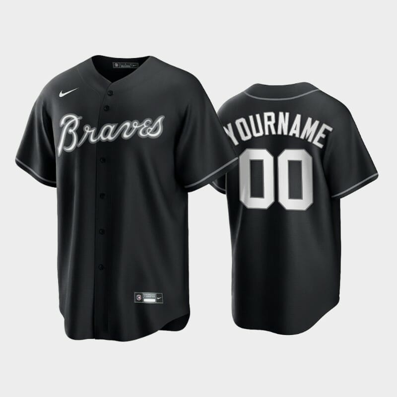 Atlanta Braves Custom Name And Number Baseball Jersey Replica
