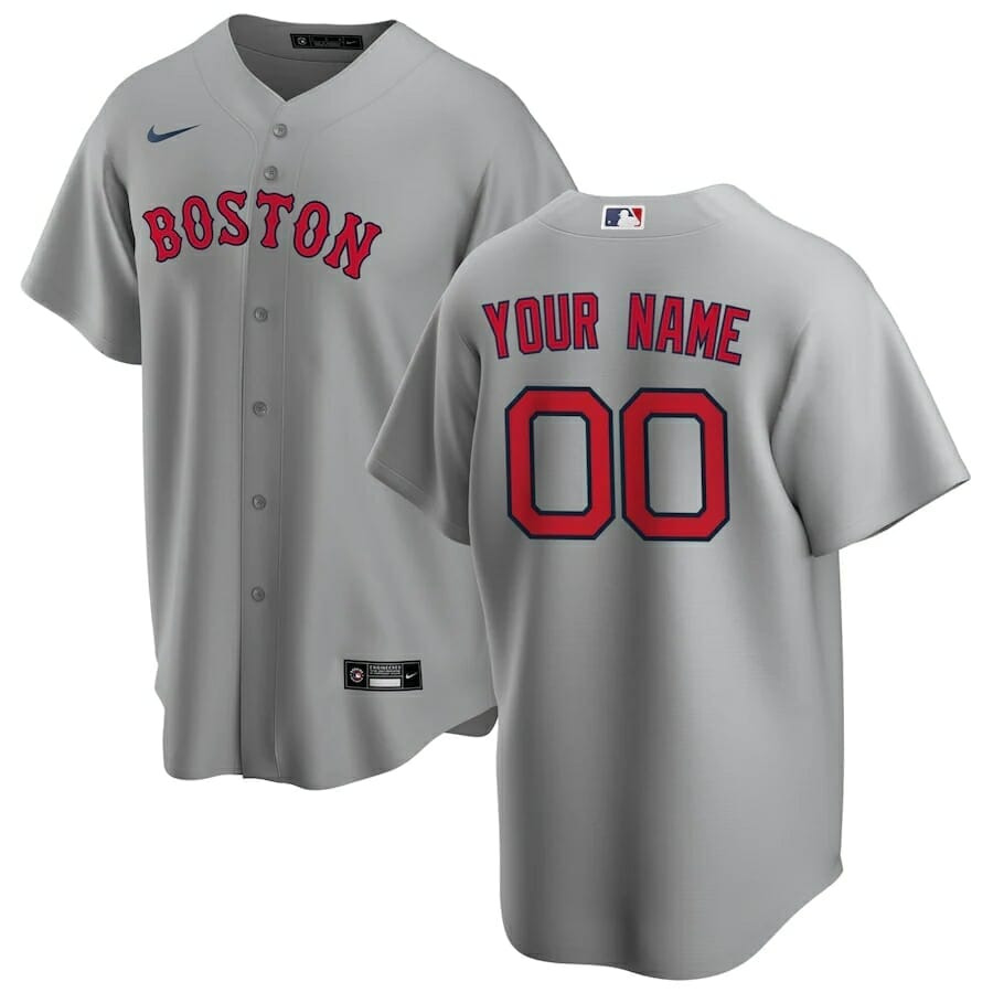 Boston Red Sox Road Custom Name Number Flexbase Baseball Jersey Gray -  Malcom Terry