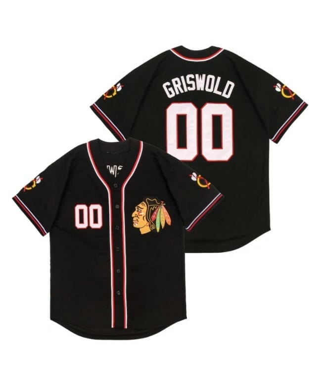 Clark Griswold Christmas Vacation Baseball Jersey Black - Malcom Terry