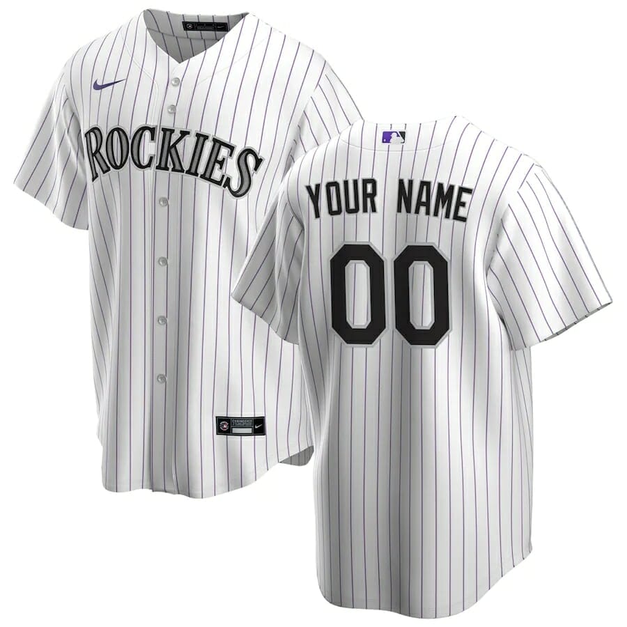 Colorado Rockies Road Custom Name Number Baseball Jersey Gray - Malcom Terry