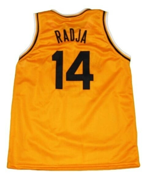 Dino Radja #14 Jugoplastika Yugoslavia Basketball Jersey Yellow - Malcom  Terry