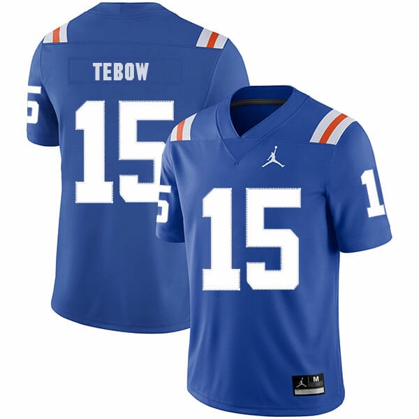 Florida Gators #15 Tim Tebow College Football Jersey Blue - Malcom Terry