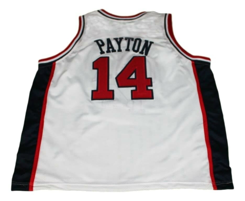 UNSIGNED CUSTOM Sewn Stitched Walter Payton White Jersey - Malcom