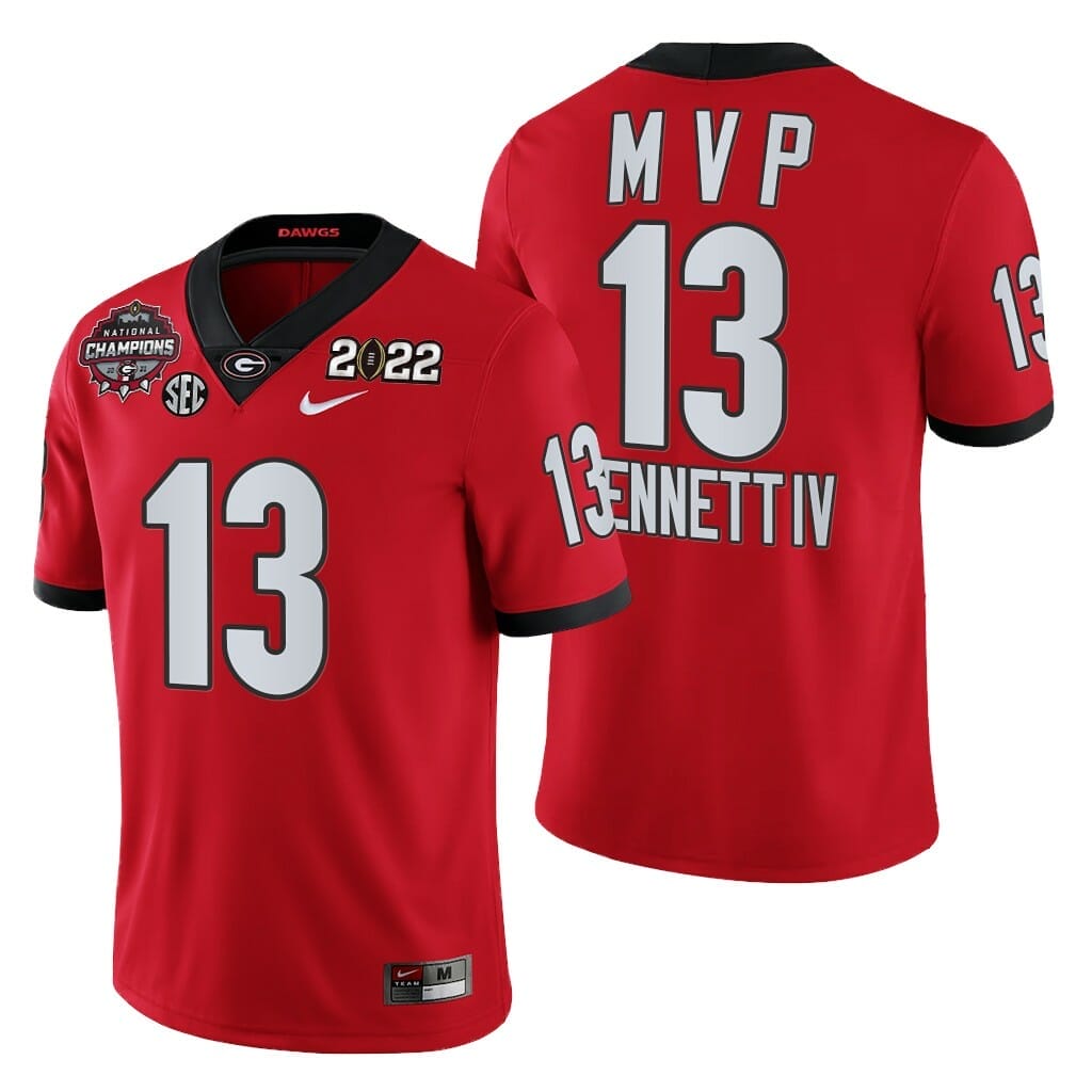 HOT] New UGA Stetson Bennett Jersey #13 2021-22 MVP Red