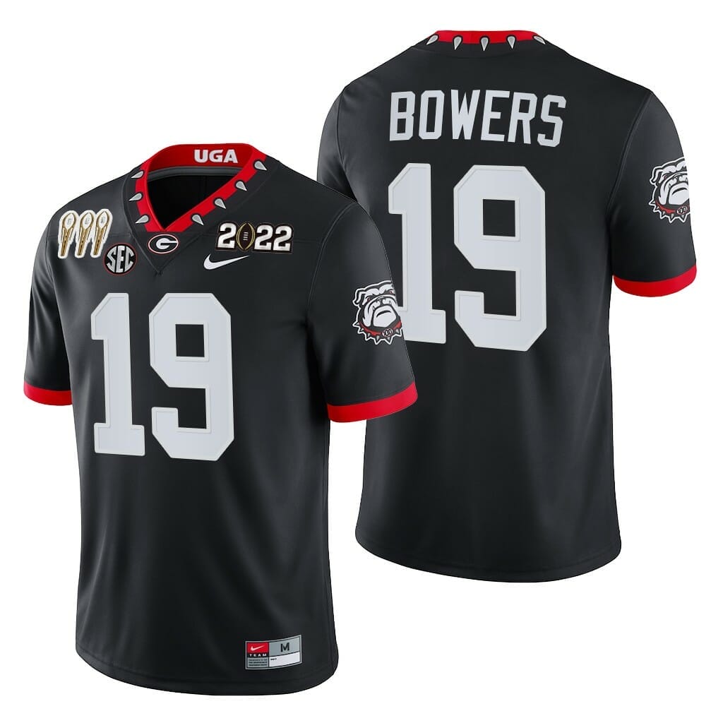 Georgia Bulldogs Jersey UGA Brock Bowers #19 2022 National Championship NCAA Football Black