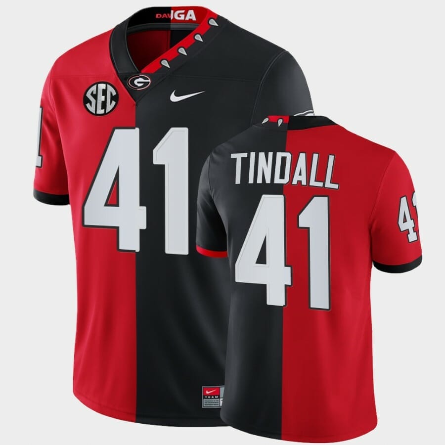 Georgia Bulldogs #41 Channing Tindall Black Mascot 100th Anniversary  College Game Jersey - Malcom Terry