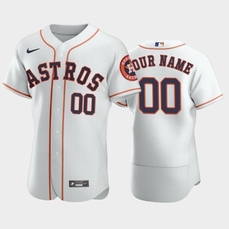 Houston Astros Custom Name Number Flexbase Baseball Jersey White - Malcom  Terry