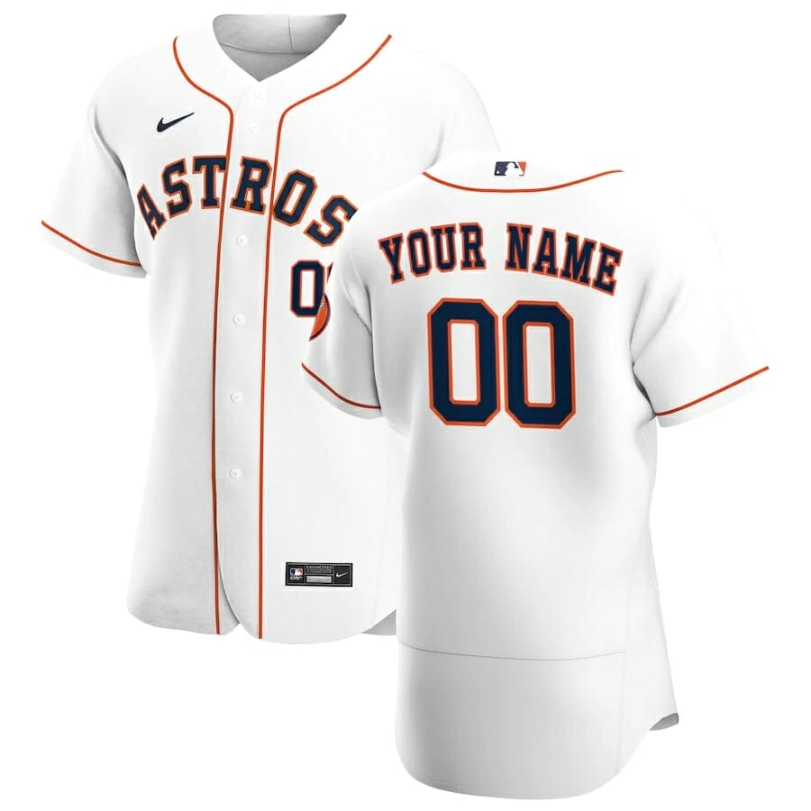 Houston Astros Custom Name Number Home Flexbase Baseball Jersey
