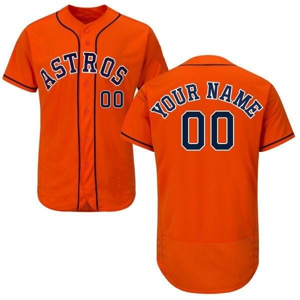 Houston Astros Customizable Pro Style Baseball Jersey Orange - Malcom Terry