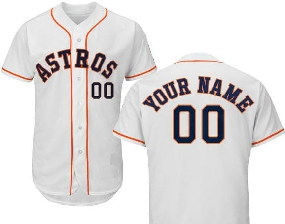 Houston Astros Customizable Pro Style Baseball Jersey White