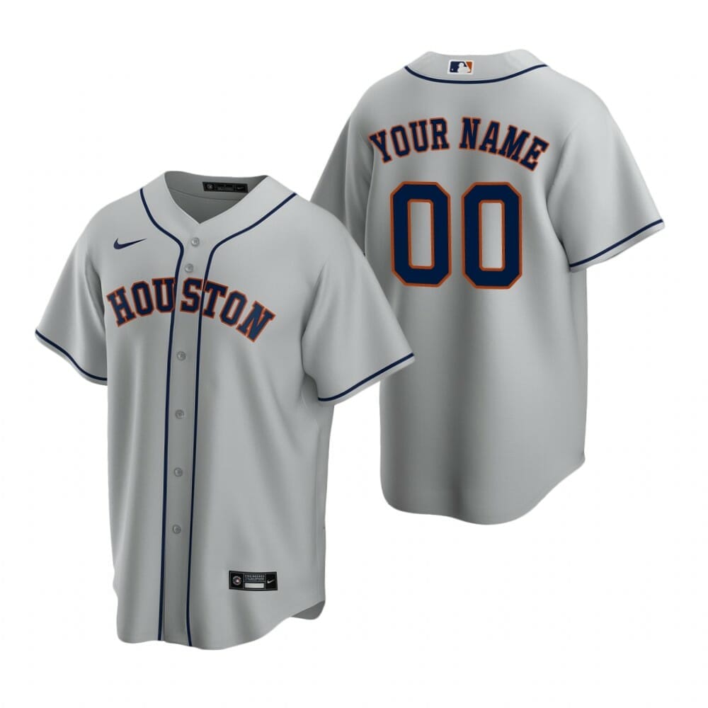 Houston Astros Road Custom Name Number Coolbase Baseball Jersey Gray -  Malcom Terry