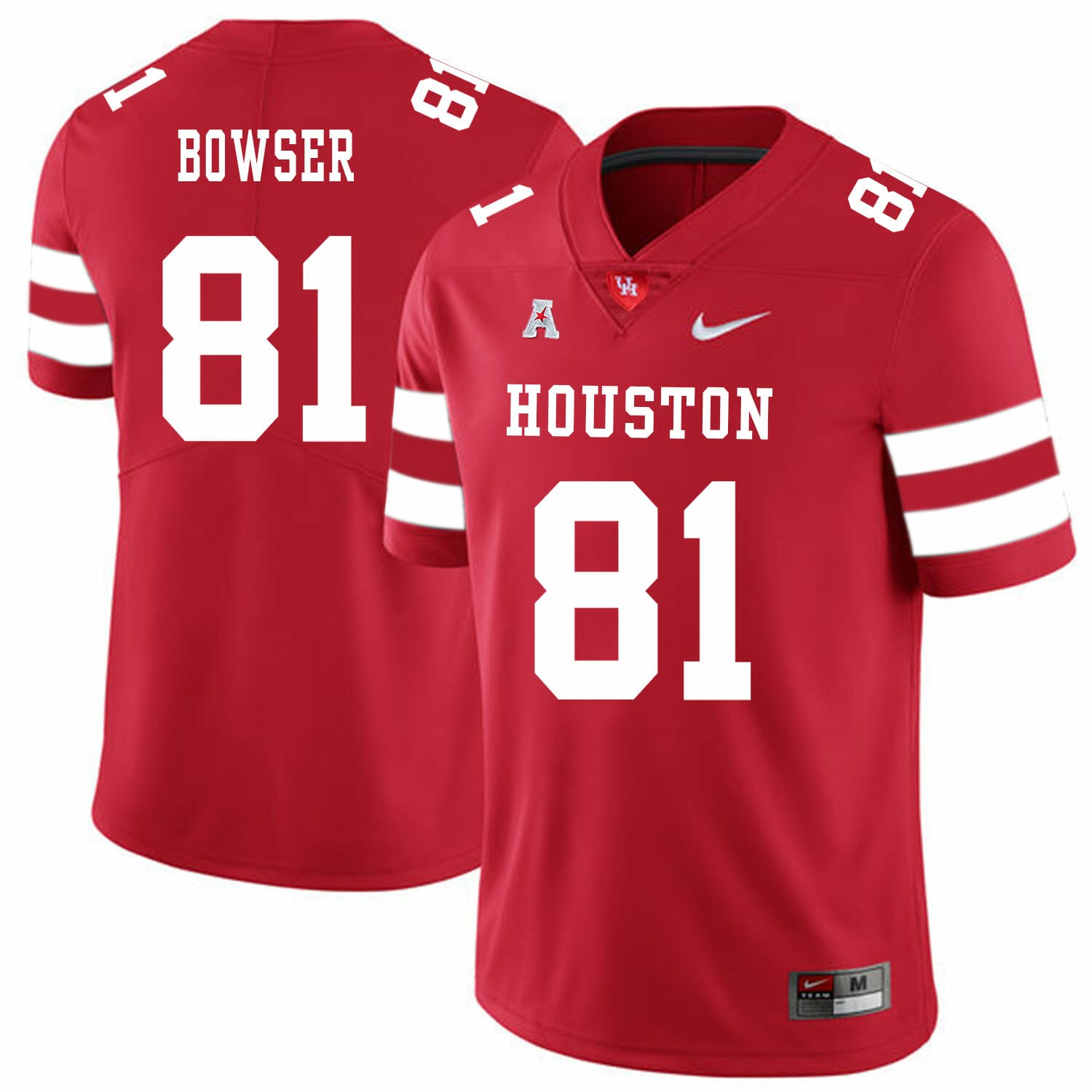 Houston Cougars #81 Tyus Bowser College Football Jersey Red - Malcom Terry
