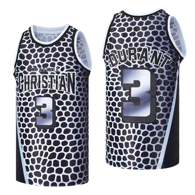 #3 Durant Montrose Christian High School Basketball Jersey Sewn 2 Colors