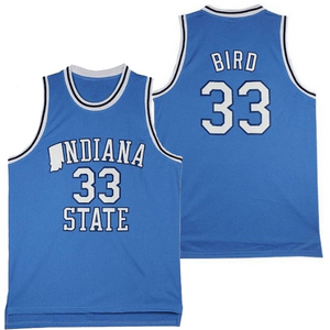 Larry Bird #33 Indiana State Basketball Jersey - Malcom Terry