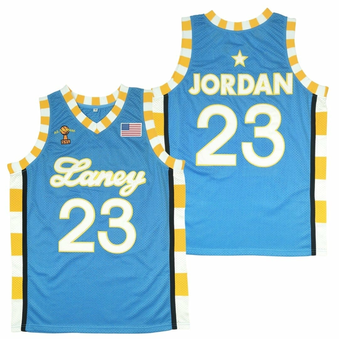 Michael Jordan #23 Laney Movie Basketball Jersey White - Malcom Terry