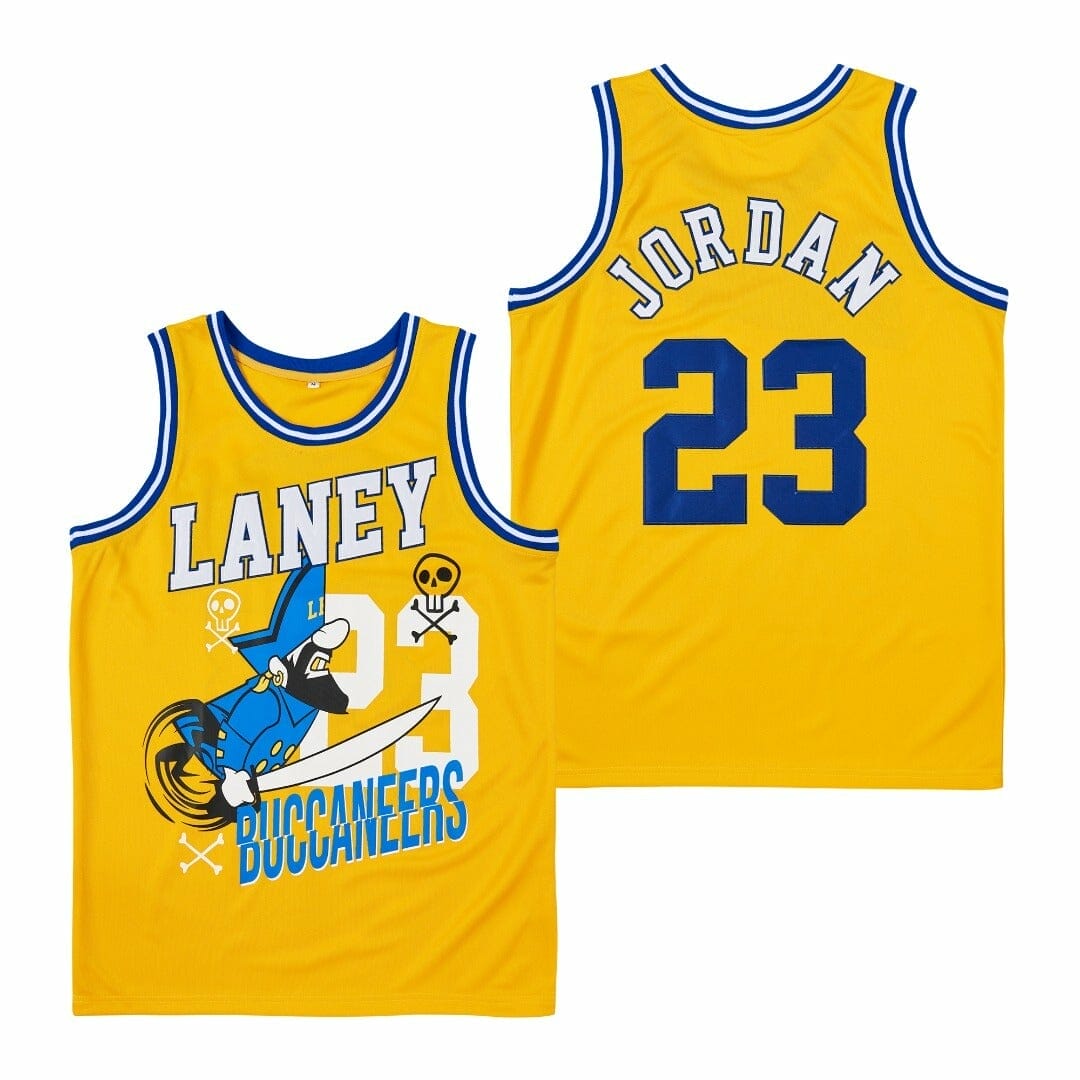 Michael Jordan #23 Laney High School Blue Basketball Jersey - Malcom Terry