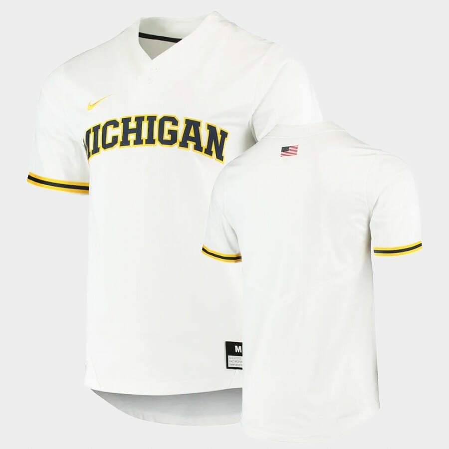 Michigan Wolverines Custom Name Number White College Baseball Jersey -  Malcom Terry