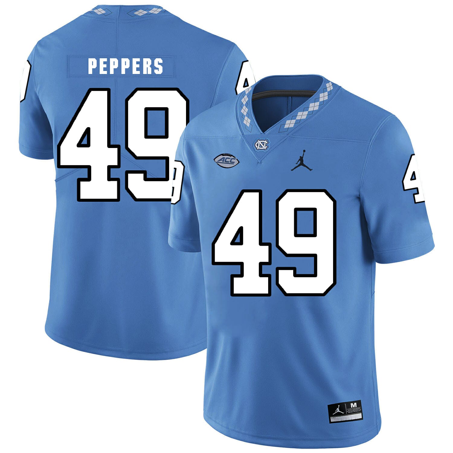 North Carolina Tar Heels #49 Julius Peppers Football Jersey Blue
