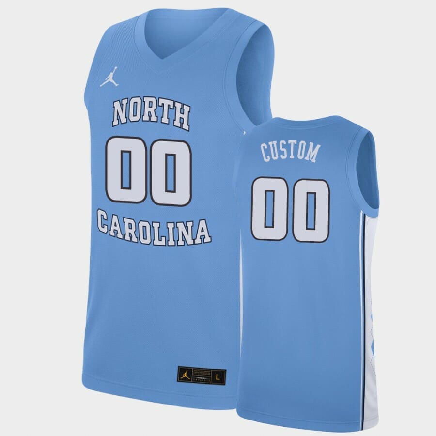 Custom College Basketball Jerseys North Carolina Tar Heels Jersey Name and Number Light Blue
