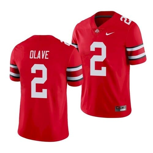 Nike Men's Ohio State Buckeyes Chris Olave #2 Scarlet Football