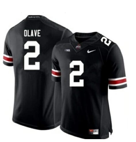 Ohio State Buckeyes #2 Chris Olave NCAA Football Black Jersey