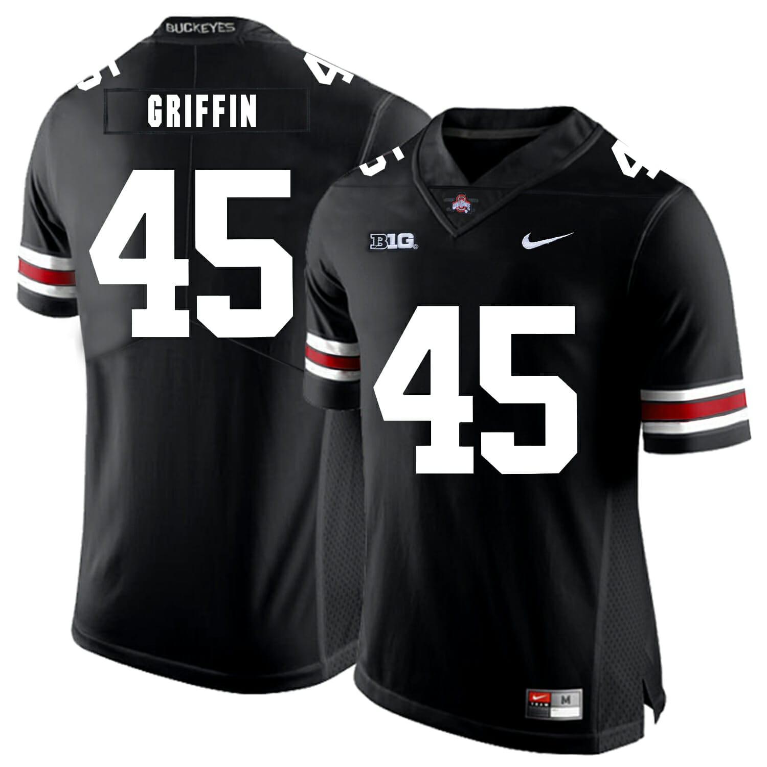 Ohio State Buckeyes #45 Archie Griffin Football Jersey Black - Malcom Terry