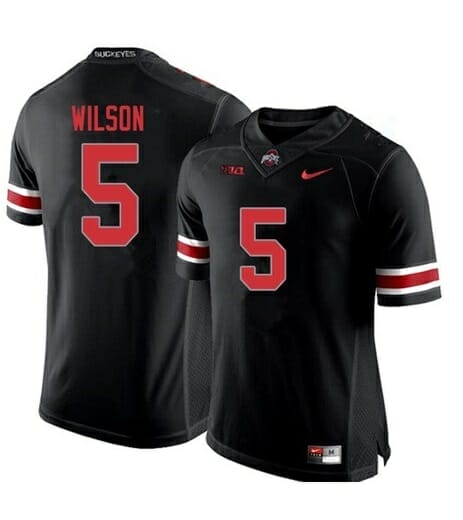 Best Seller NCAA Jerseys Ohio State Buckeyes #5 Garrett Wilson Football Jersey Red