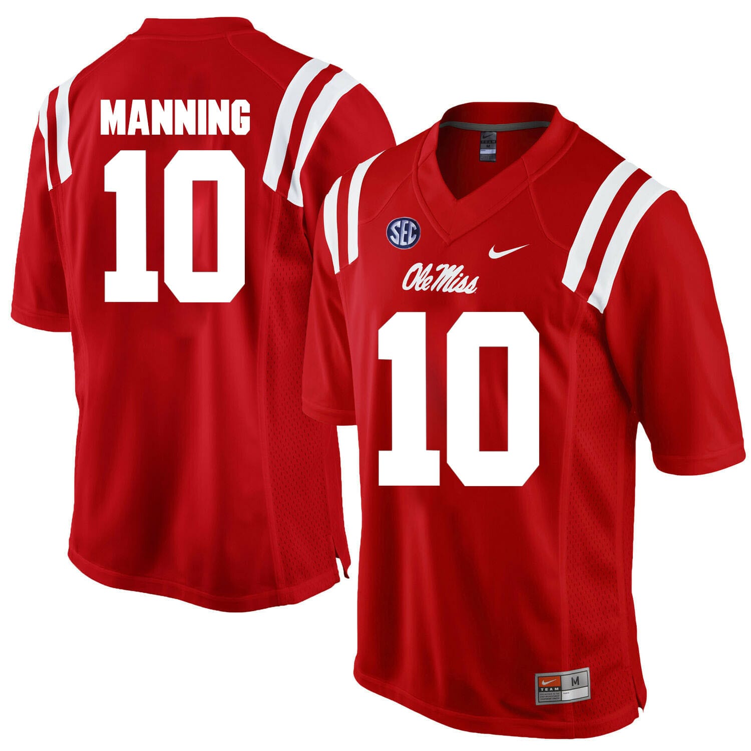 Ole Miss Rebels #10 Eli Manning Red NCAA College Football Jersey