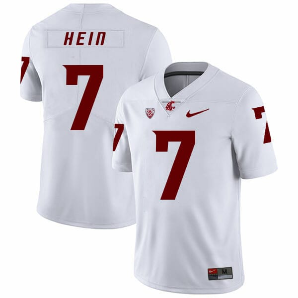 Washington State Cougars #7 Mel Hein Football Jersey White - Malcom Terry