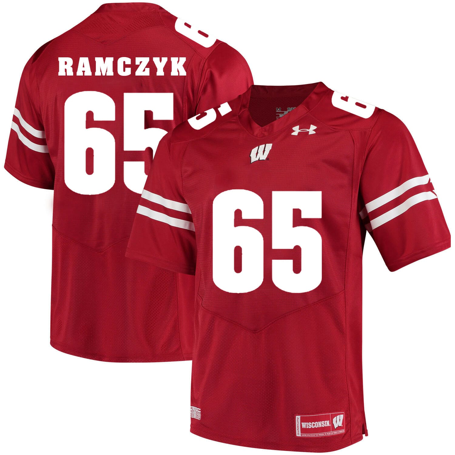 Wisconsin Badgers #65 Ryan Ramczyk College Football Jersey Red - Malcom  Terry