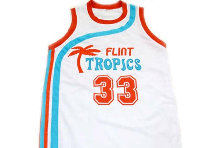 Movie Semi Pro Jackie Moon #33 Flint Tropics Baseball Jersey Blue All  Stitched