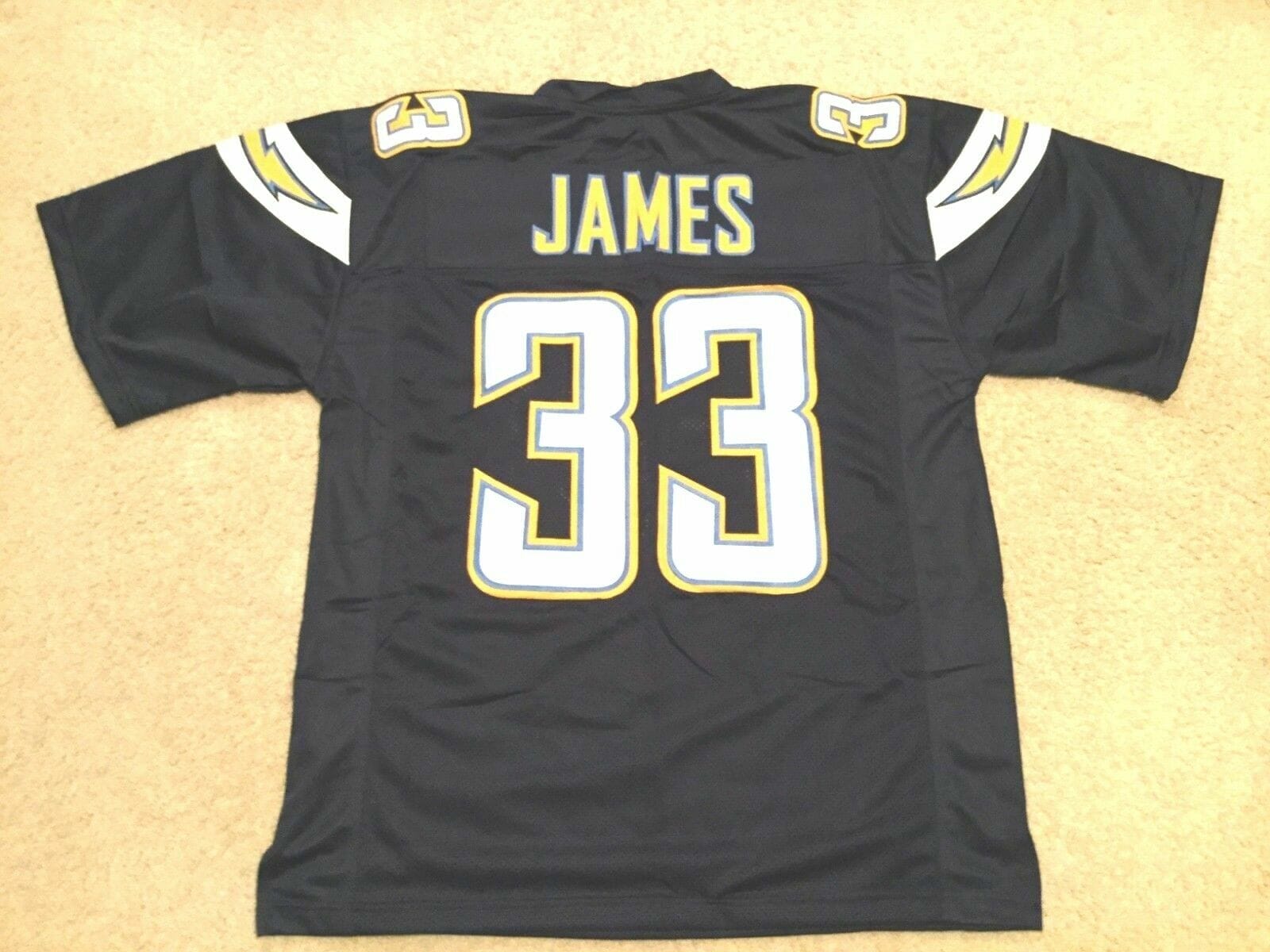 UNSIGNED CUSTOM Sewn Stitched Derwin James Blue Jersey - Malcom Terry