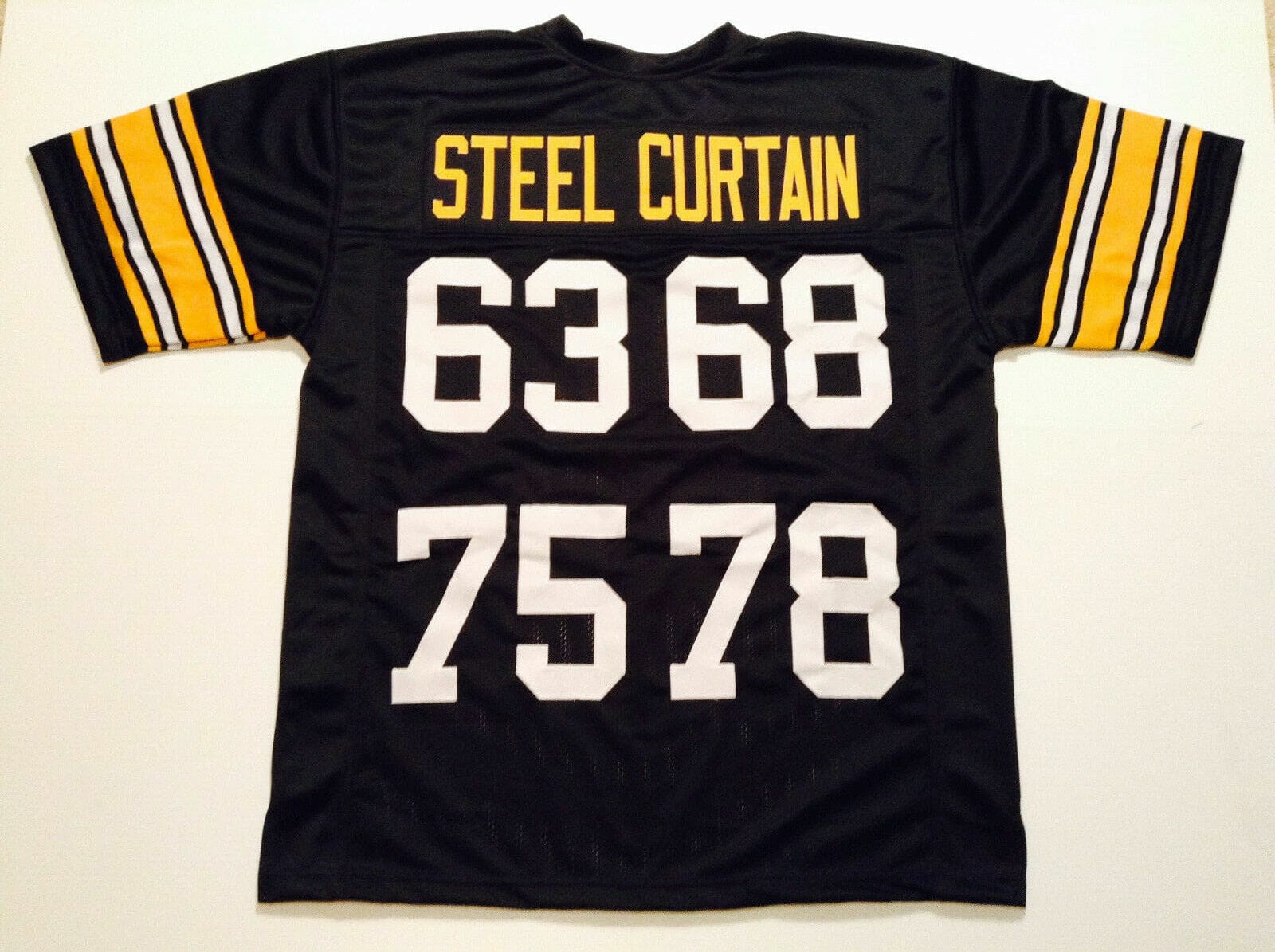 UNSIGNED CUSTOM Sewn Stitched Steel Curtain White Jersey - Malcom Terry