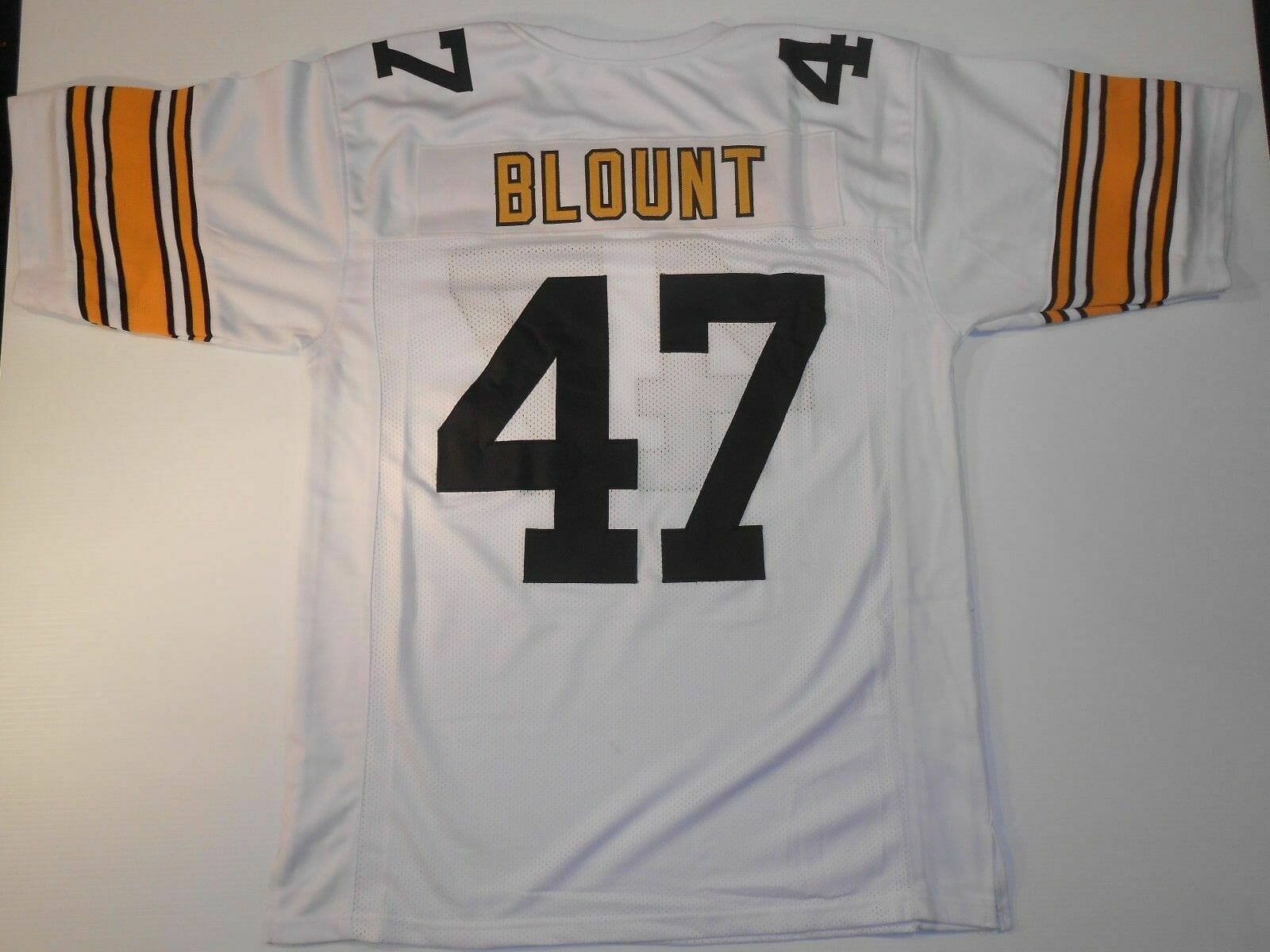 UNSIGNED CUSTOM Sewn Stitched Mel Blount White Jersey - Malcom Terry