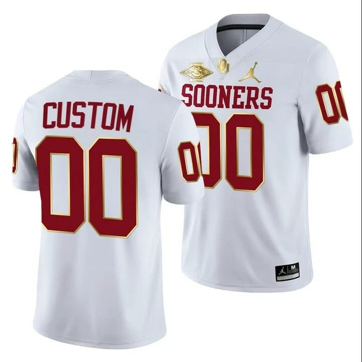 Custom Oklahoma Sooners Jersey Name and Number Football Red