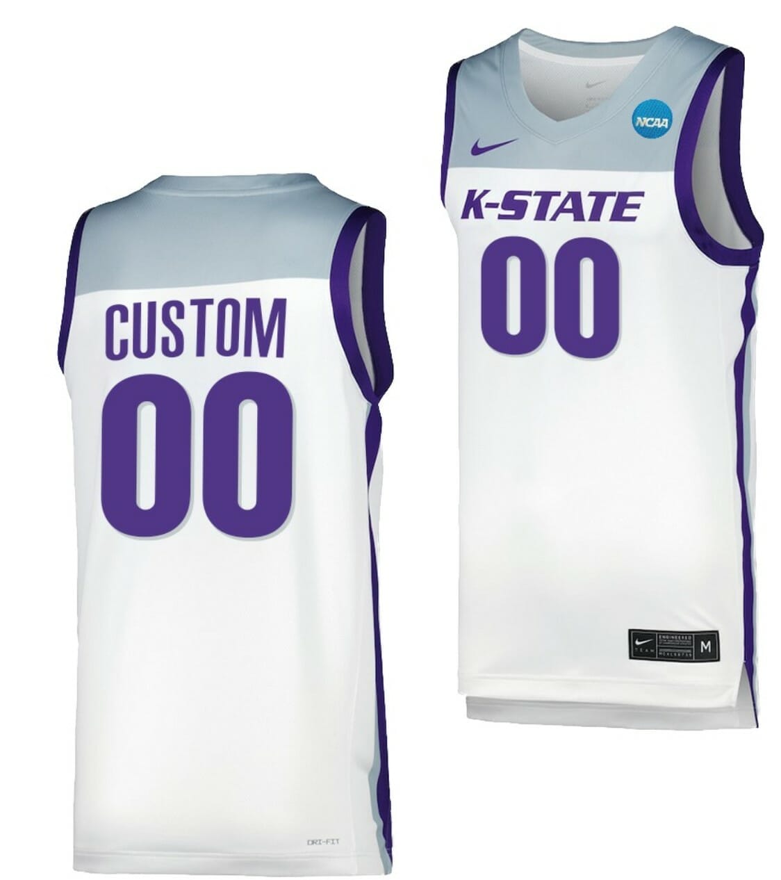 Hot] New Custom Kansas State Wildcats Jersey Madness White