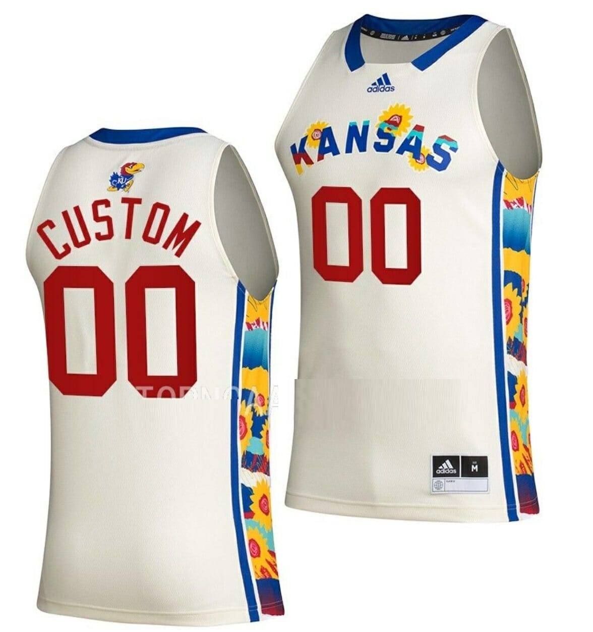 Custom NCAA Baseball Jersey Kansas Jayhawks Name and Number College White