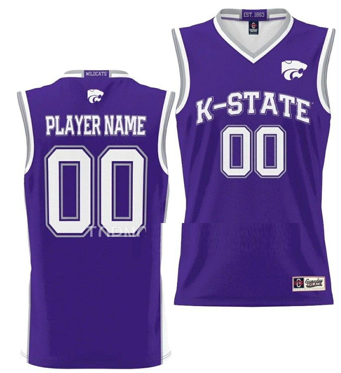 Custom Kansas State Wildcats Jersey Name and Number Customizable College Basketball Jerseys Replica Purple