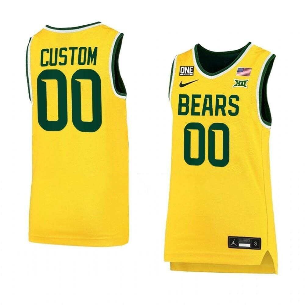 Trending] Buy New Custom Baylor Bear Jersey Yellow