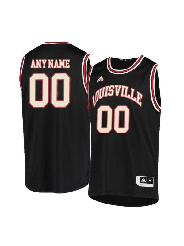 1 LOUISVILLE Cardinals NCAA Basketball Red Throwback Team Jersey