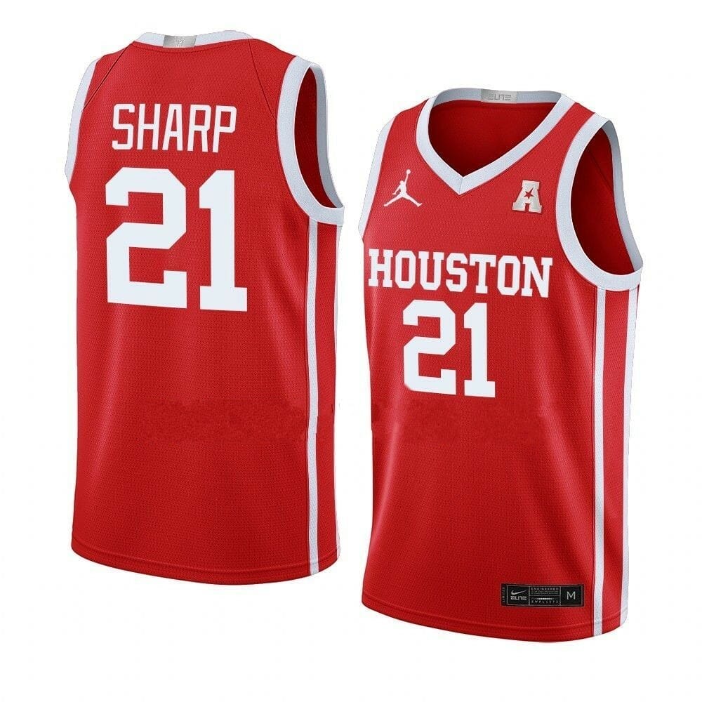 [Available] New Emanuel Sharp Jersey Basketball Jerseys Red