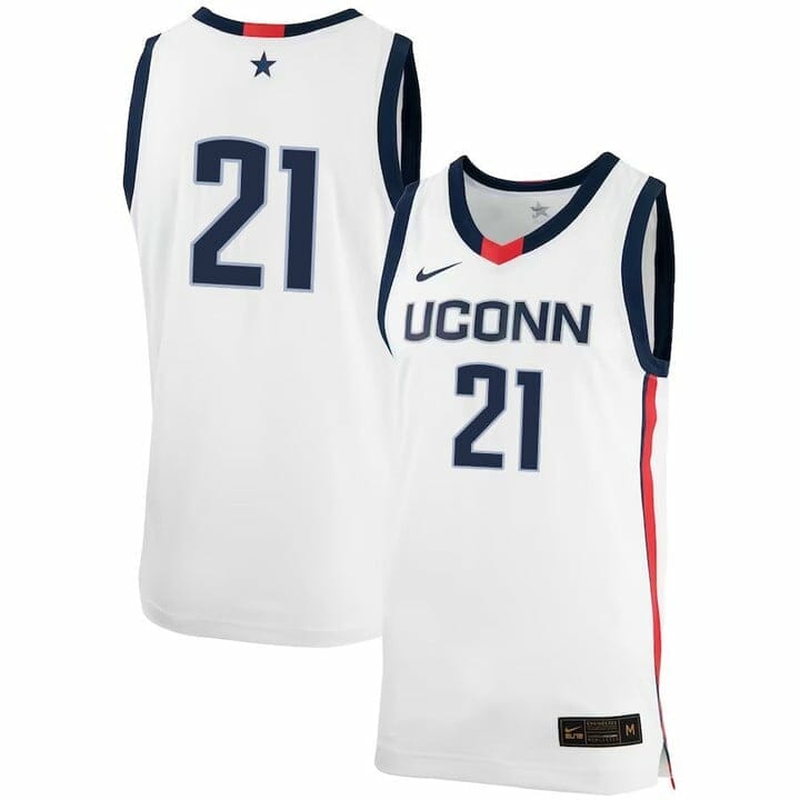 Adama Sanogo Jersey UConn Huskies College Basketball No Name White #21