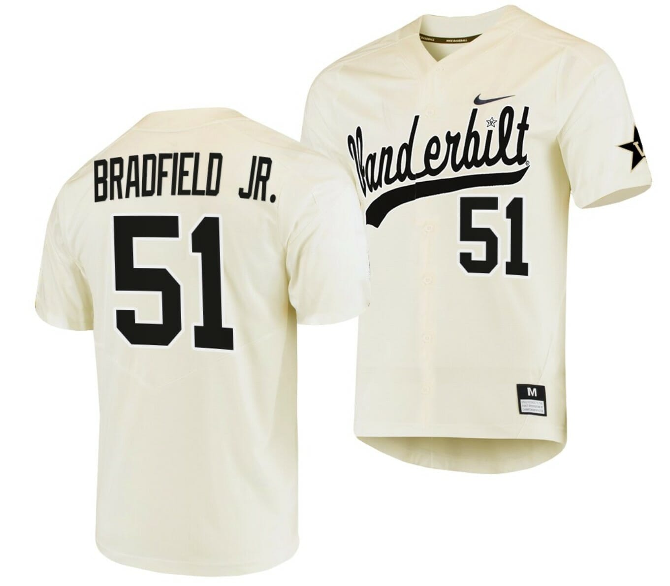 Hot] New Enrique Bradfield Jr Jersey Vanderbilt Cream #12