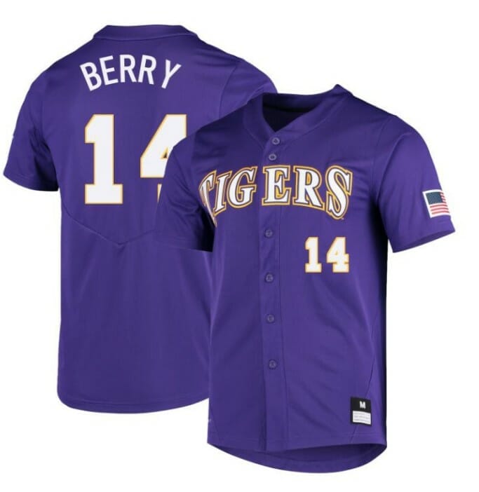 Men's Nike Joe Burrow Purple LSU Tigers Alumni Name & Number