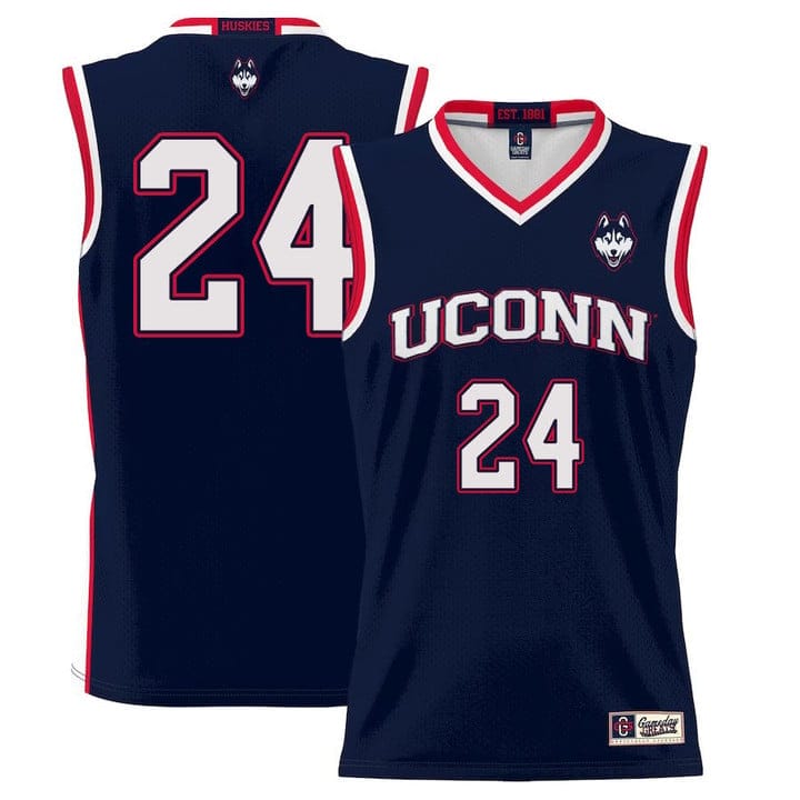 Trending] Get New Jordan Hawkins Jersey No Name Navy #24