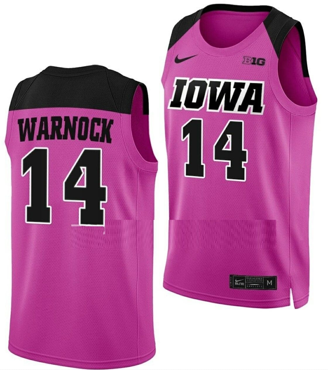 Iowa Hawkeyes College Basketball Jersey McKenna Warnock 2023 NCAA Final Four White #14