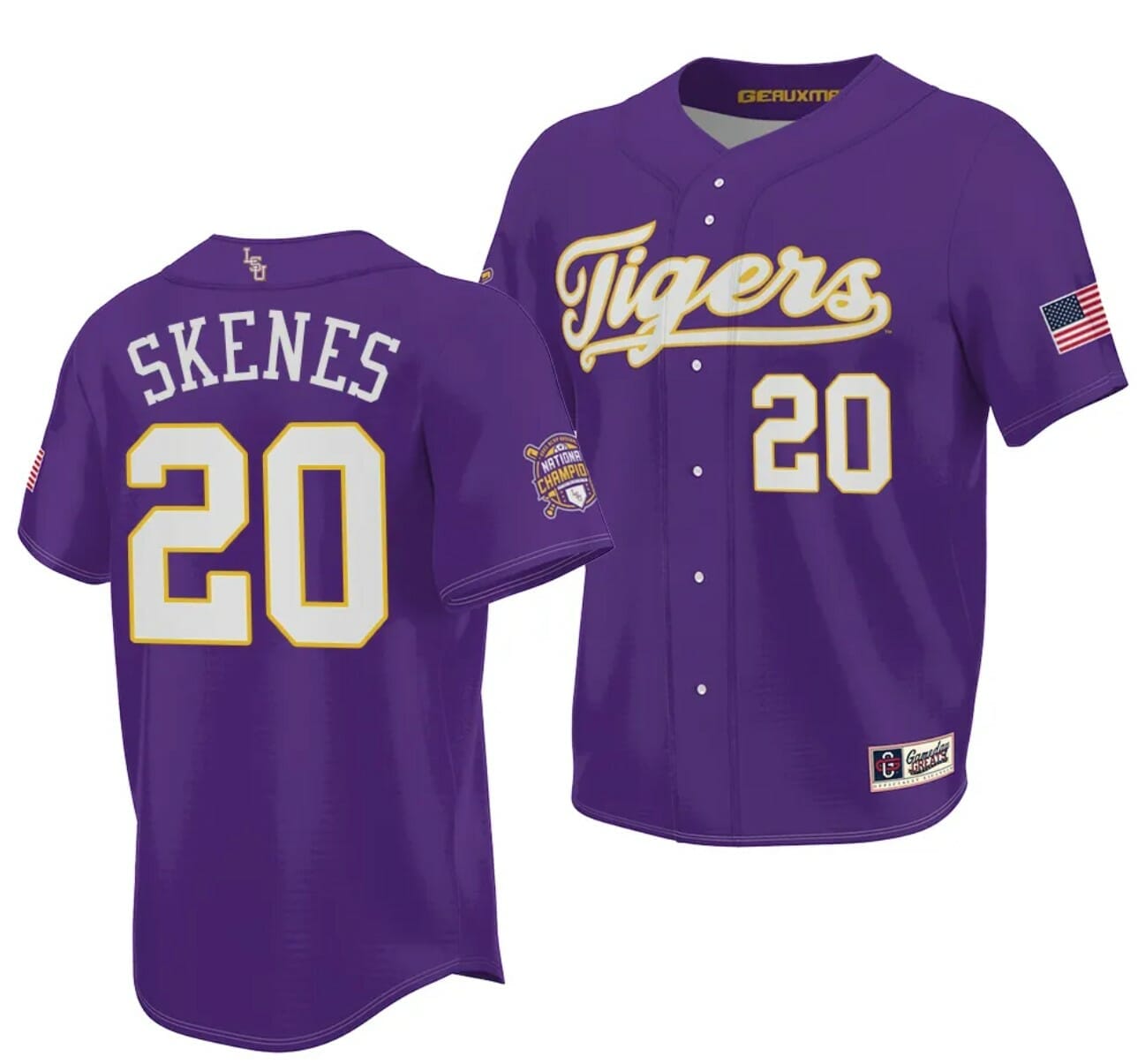 Hot] Buy New Paul Skenes Jersey LSU Tigers Purple Champions