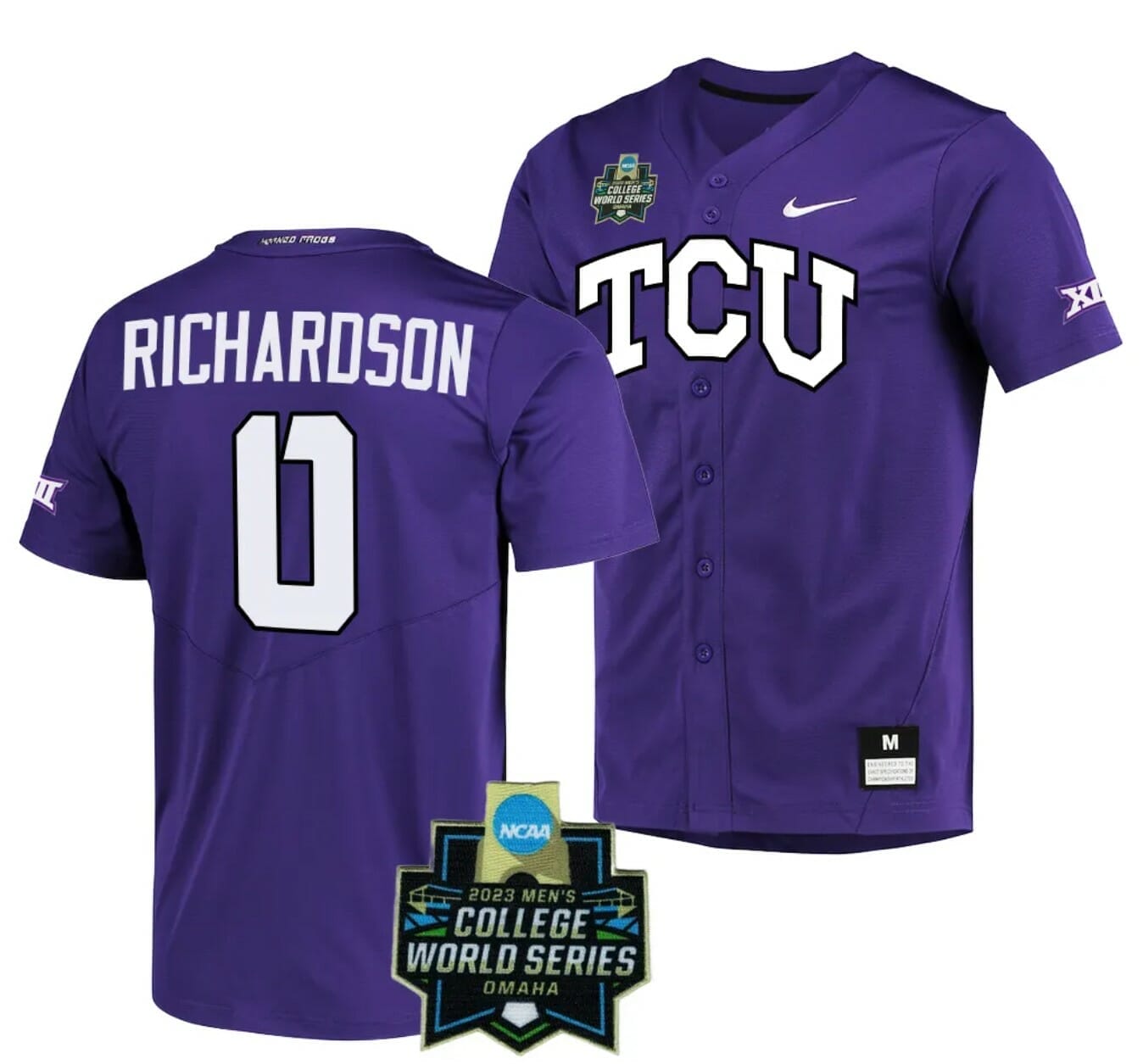 Custom NCAA Baseball Jersey TCU Horned Frogs Name and Number College White